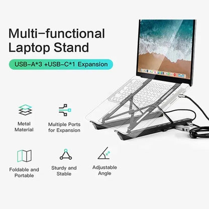 Expansion dock usb desktop laptop holder