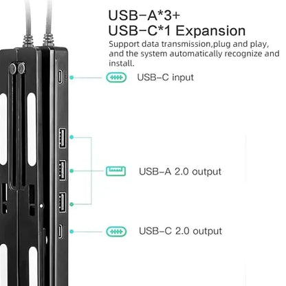 Expansion dock usb desktop laptop holder